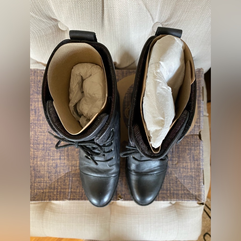 💜Born Black Leather Lace-Up Winter Boots - Picture 4 of 10